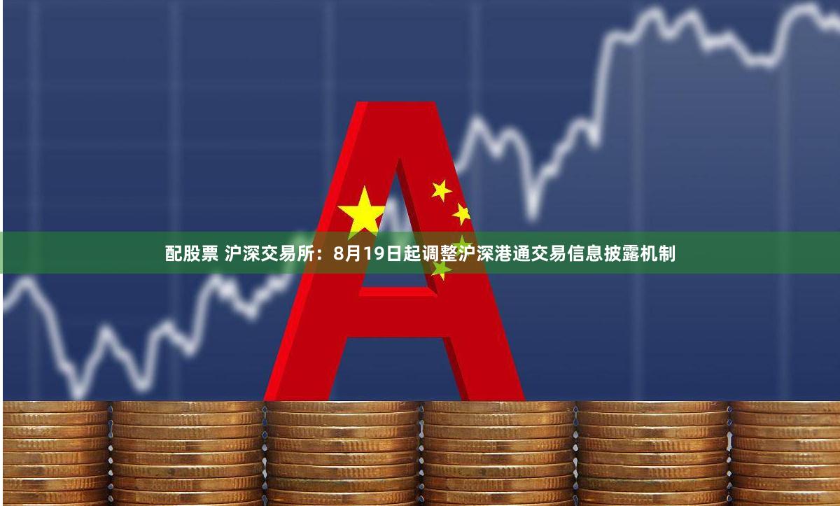 配股票 沪深交易所：8月19日起调整沪深港通交易信息披露机制