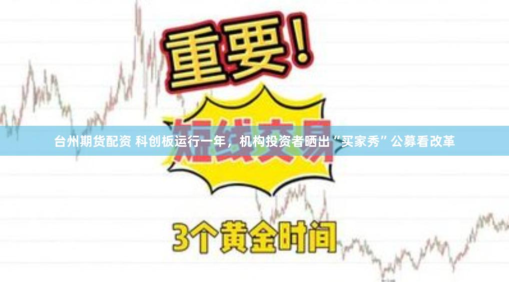 台州期货配资 科创板运行一年，机构投资者晒出“买家秀”公募看改革